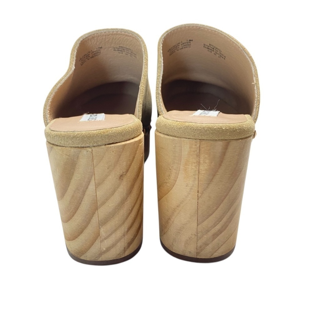 ANTHROPOLOGIE X STEVE MADDEN Brooklyn Clog Taupe Suede Leather Size 7.5 - Picture 5 of 10